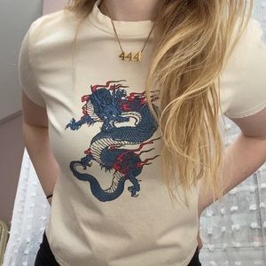 Crop top with dragon